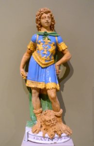 David by the Della Robbia studio, Florence, c. 1500, partially glazed baked clay - Bode-Museum - DSC03739