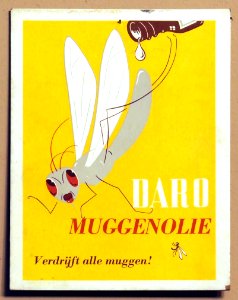 Darro muggenolie kartonnen reklamebord