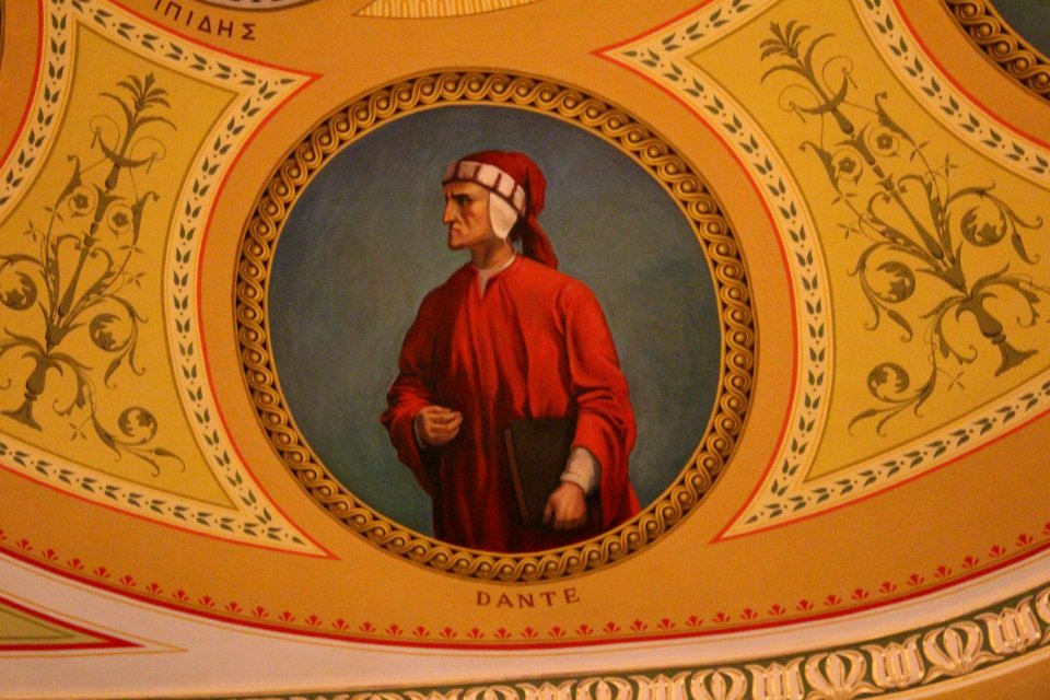 Dante, at the Ceiling of the Apollon Theater