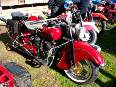Dark red Indian motorcycle pic2
