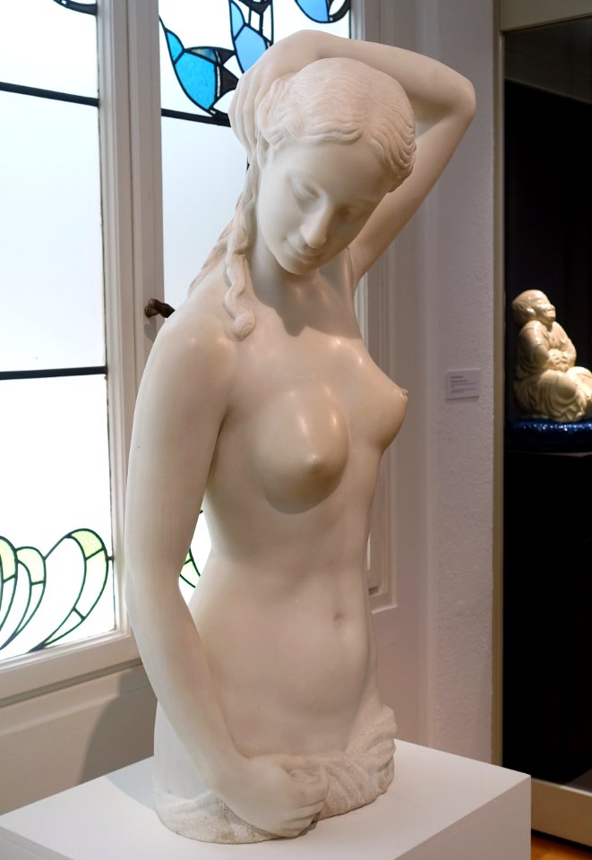 Darmstadt Torso (Youth), 2nd version, by Bernhard Hoetger, view 2, 1909-1910, marble - Museum Künstlerkolonie Darmstadt - Mathildenhöhe - Darmstadt, Germany - DSC06031