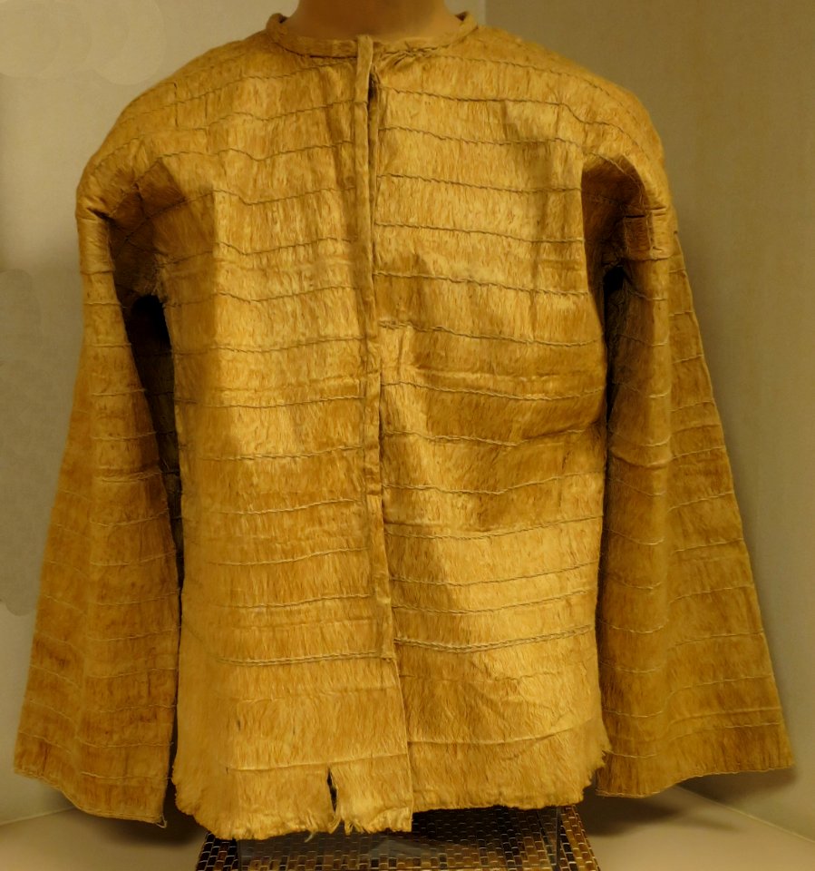 Dayak shirt from Kalimantan, Indonesia, pounded tree bark, East-West Center