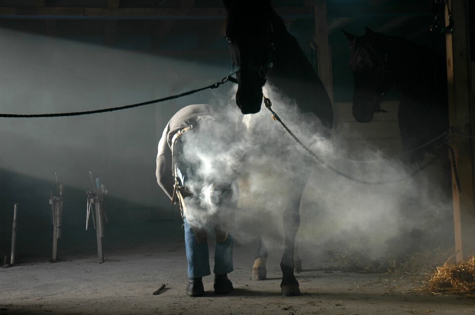 Blacksmith tools horseback riding iron