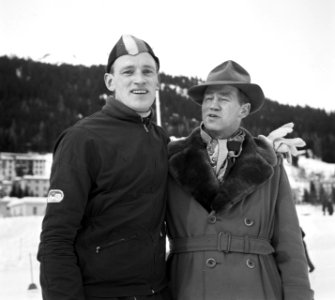 Davos. Hollandse schaatsploeg. Kees Broekman, Bestanddeelnr 905-5055