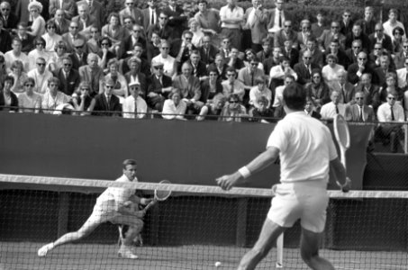 Davis-cup wedstrijd Nederland tegen Zuid-Afrika, Hajer te gen Diepraan, Bestanddeelnr 919-1513