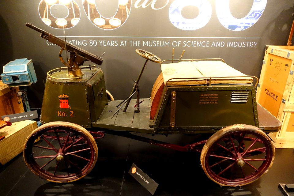 Davidson Automobile Battery armored car No. 2, view 2 - Museum of Science and Industry (Chicago) - DSC06714