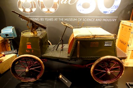 Davidson Automobile Battery armored car No. 2, view 2 - Museum of Science and Industry (Chicago) - DSC06714