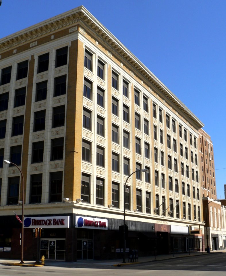 Davidson Bldg (Sioux City) S side from SW 1