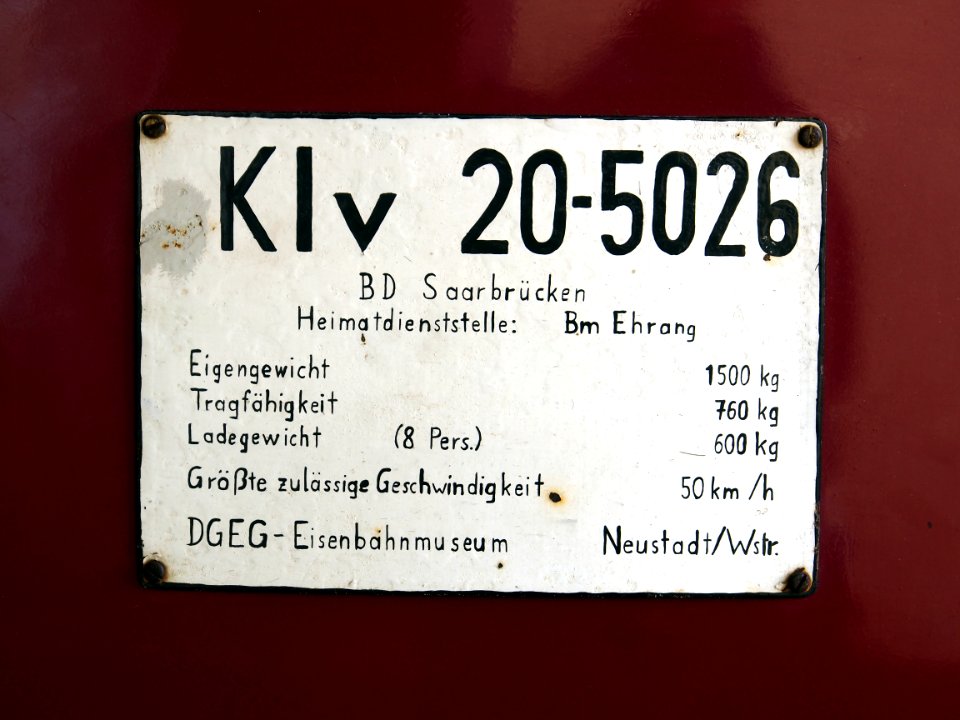 DB Class Klv 20-5026 VW T1, Pfalzbahn-Museum, Eisenbahnmuseum Neustadt-Weinstraße bild1