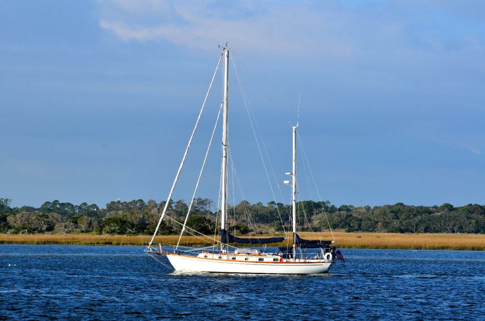 Sea water sailboat photo