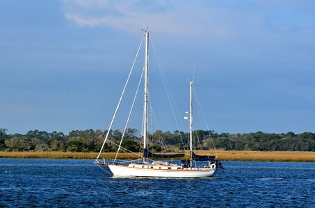 Sea water sailboat photo