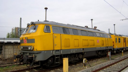 DB 218 392-9 Dresden Hauptbahnhof Schienenprüfzug (3)