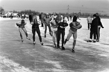 De 4e Rottemerentocht v.l.n.r. Evert van Benthem , Wim Vos, Ruud Christoffers, , Bestanddeelnr 933-5745
