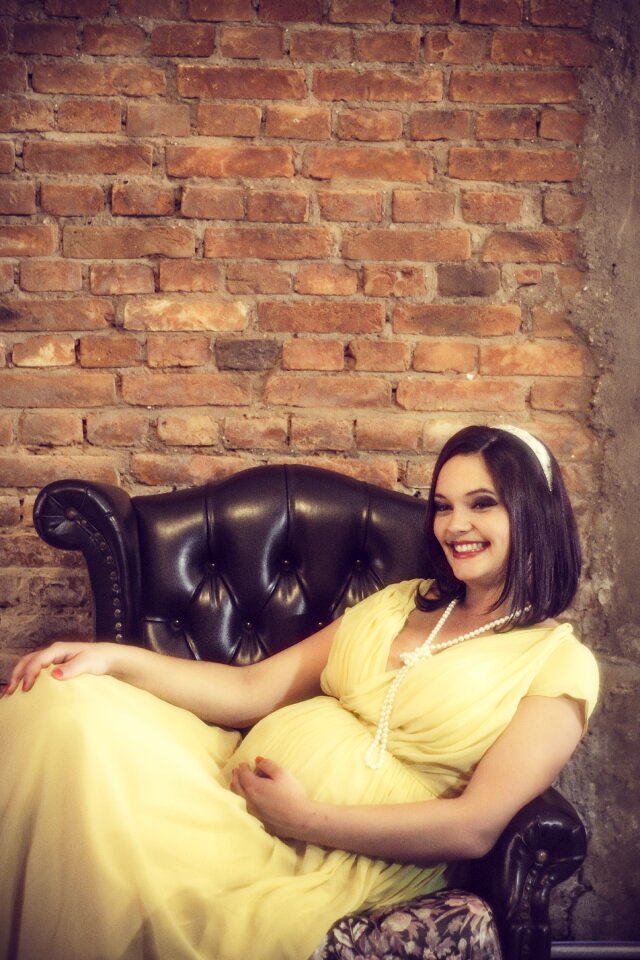 Vintage pregnant vintage retro