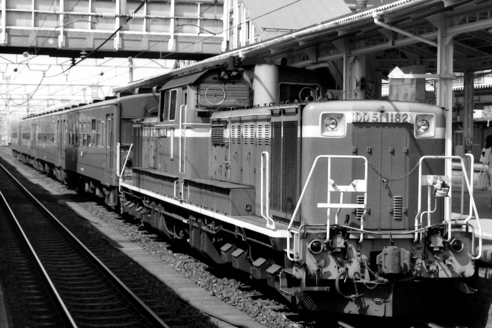 DD51 1182 at Niitsu 198905