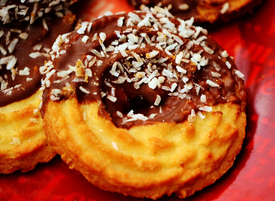 Chocolate coconut coffee cakes
