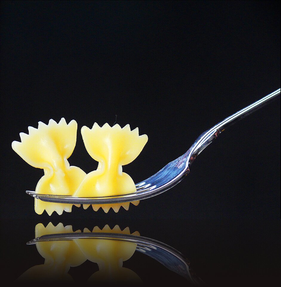 Cutlery metal fork close up