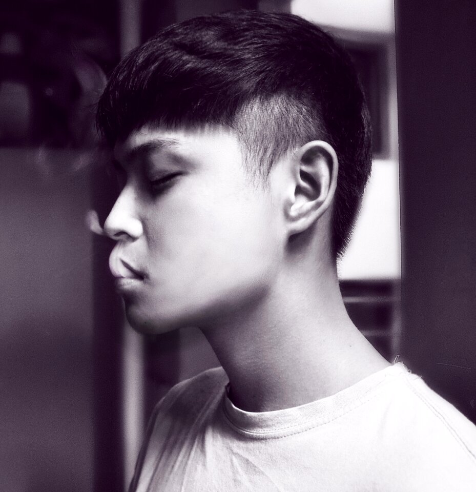 Black and white handsome guy beauty