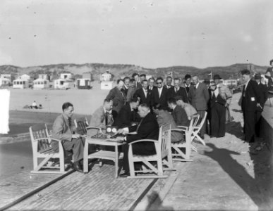 Damwedstrijd Damclub IJmuiden op de pier, Bestanddeelnr 904-0255