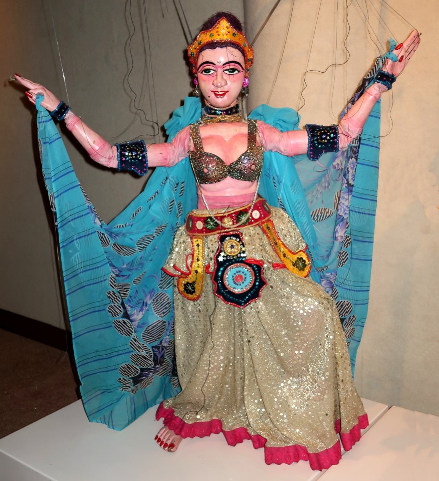 Dancing Girl puppet from Sri Lanka, mid 20th century