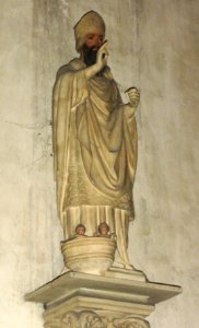 Dammarie-sur-Saulx (Meuse) église, statue St. Nicolas B