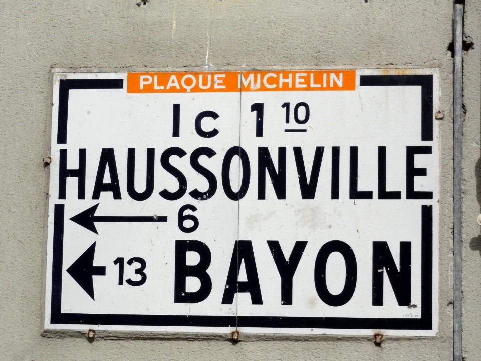 Damelevières (M-et-M) plaque Michelin