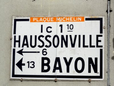Damelevières (M-et-M) plaque Michelin