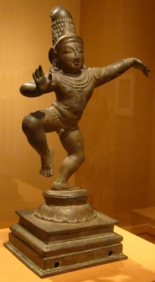 Dancing Krishna, India, Tanjore, Tamil Nadu, Chola dynasty, 14th century, bronze, HAA
