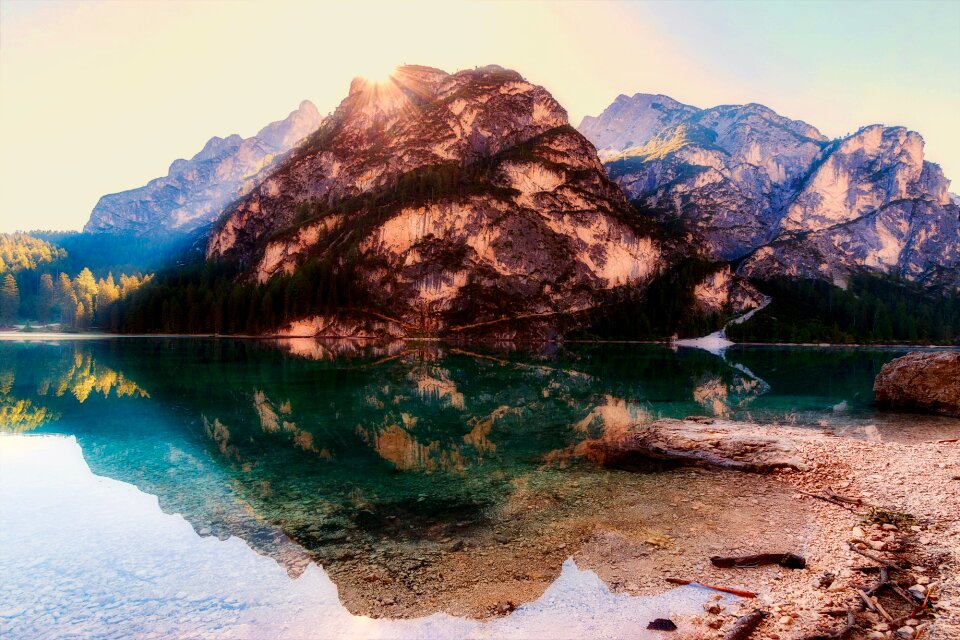 Water reflections landscape