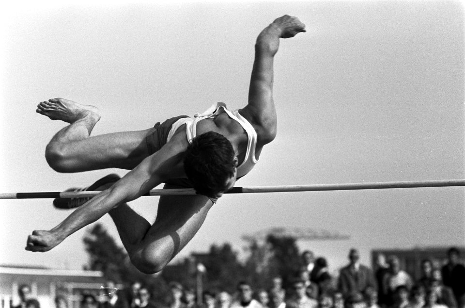 Dames atletiek vijfkamp en Heren tienkamp Nederland, Belgie Groot Brittannie te , Bestanddeelnr 922-5020