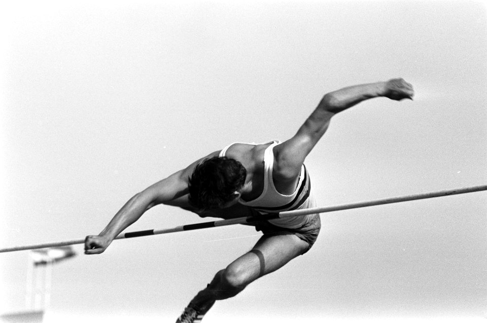 Dames atletiek vijfkamp en Heren tienkamp Nederland, Belgie Groot Brittannie te , Bestanddeelnr 922-5021