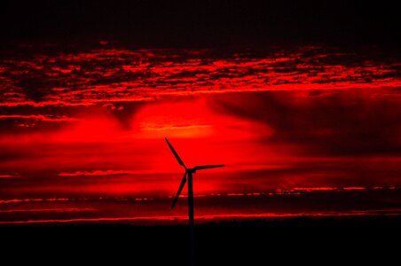 Sky clouds windmill