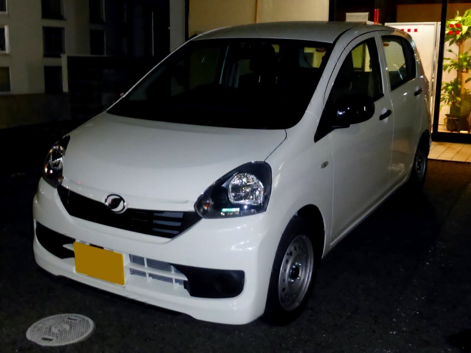 Daihatsu Mira e;S (LA310S) at night front