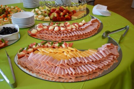 Catering meat cheese photo