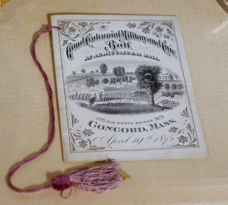 Dance card, Grand Centennial Military and Civic Ball, Concord, April 19, 1875, paper - Concord Museum - Concord, MA - DSC05654