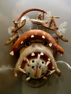 Dance mask, probably of tunghat, Southwest Alaska Eskimo, collected in Kushunak, probably in 1905 - Native American collection - Peabody Museum, Harvard University - DSC05866