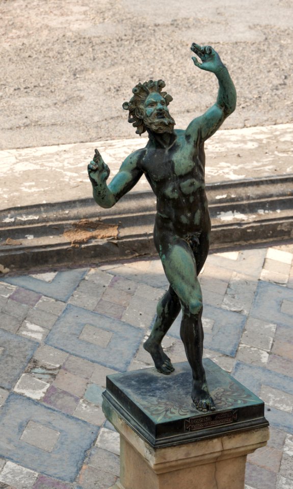 Dancing faun modern copy Pompeii