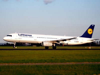 D-AIRN Lufthansa Airbus A321-131 takeoff from Polderbaan, Schiphol (AMS - EHAM) at sunset, pic1 photo