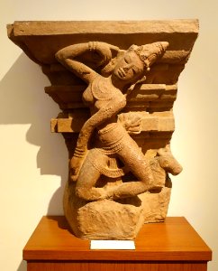 Dancer, Champa sculpture, Quang Nam province, 9th-10th century AD, stone - Vietnam National Museum of Fine Arts - Hanoi, Vietnam - DSC04778