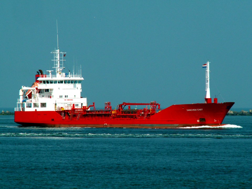 Danchem East (ship, 1992) approaching Port of Rotterdam