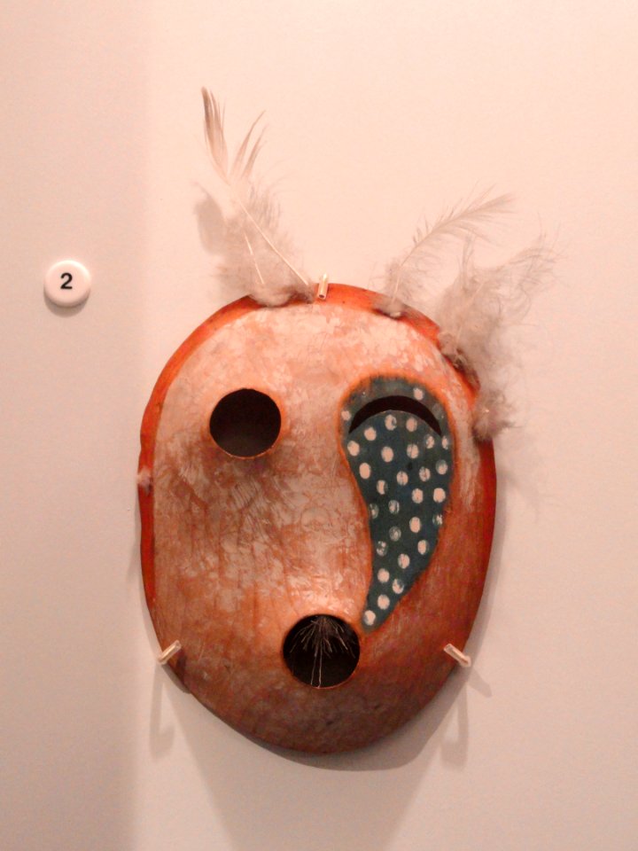 Dance mask of tunghat, Southwest Alaska Eskimo, acquired 1915 - Native American collection - Peabody Museum, Harvard University - DSC05624