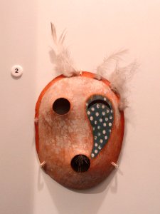 Dance mask of tunghat, Southwest Alaska Eskimo, acquired 1915 - Native American collection - Peabody Museum, Harvard University - DSC05624