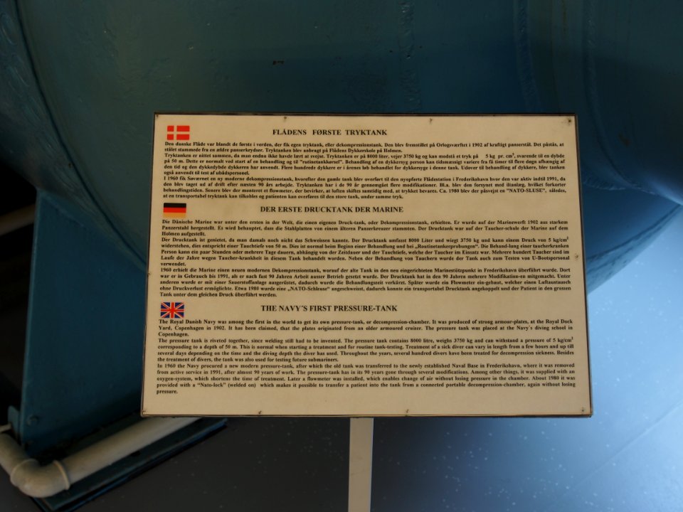Dannish navy first decompression-chamber pressure tank pic2