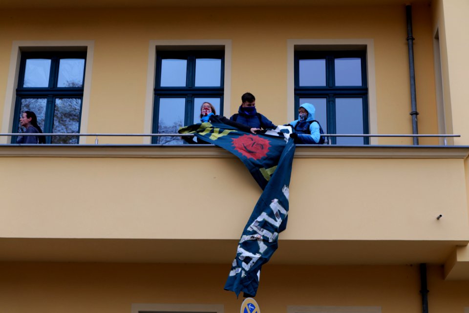 Dannenrod forest protest at green party headquarter Berlin 2020-10-28 19