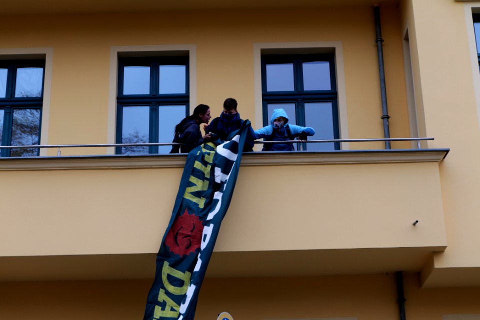 Dannenrod forest protest at green party headquarter Berlin 2020-10-28 17