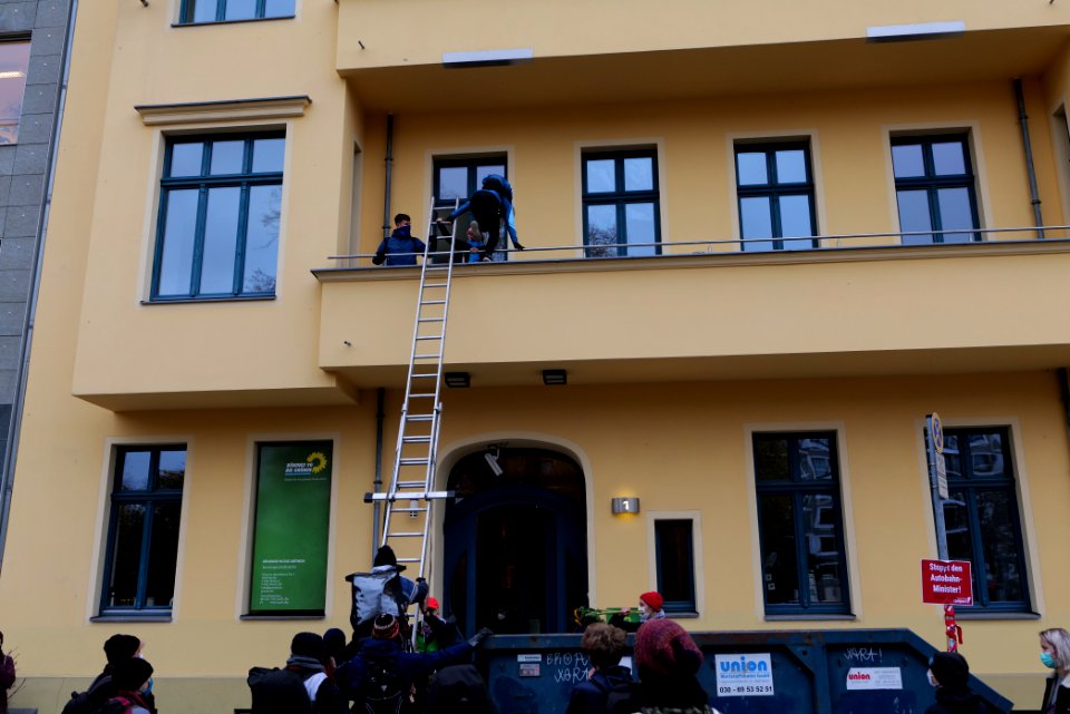 Dannenrod forest protest at green party headquarter Berlin 2020-10-28 13