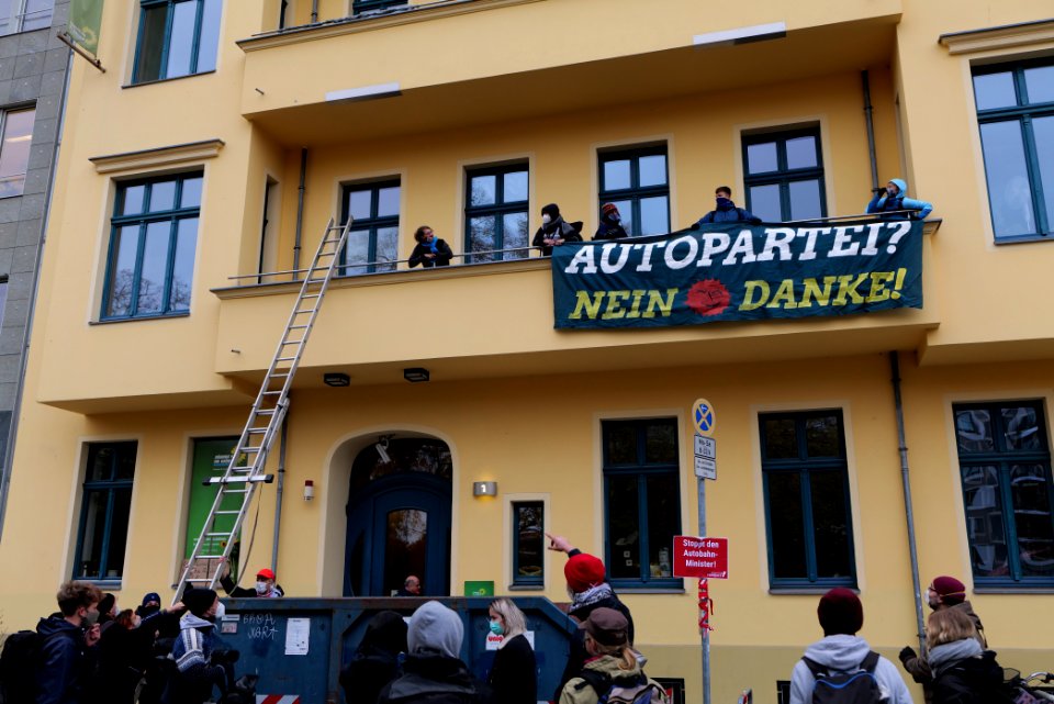Dannenrod forest protest at green party headquarter Berlin 2020-10-28 23