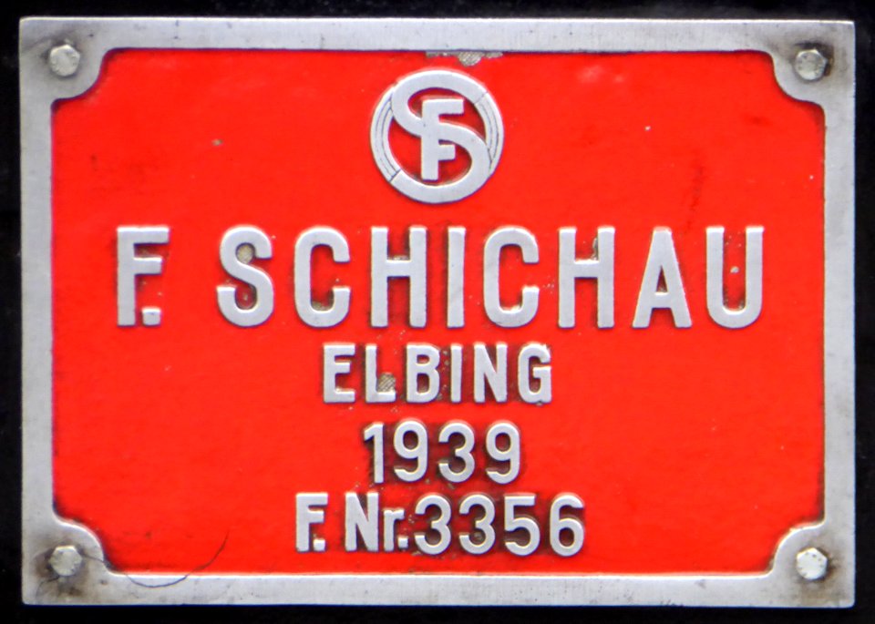 Dampflok 41 1150-6, Fabrikschild, 2