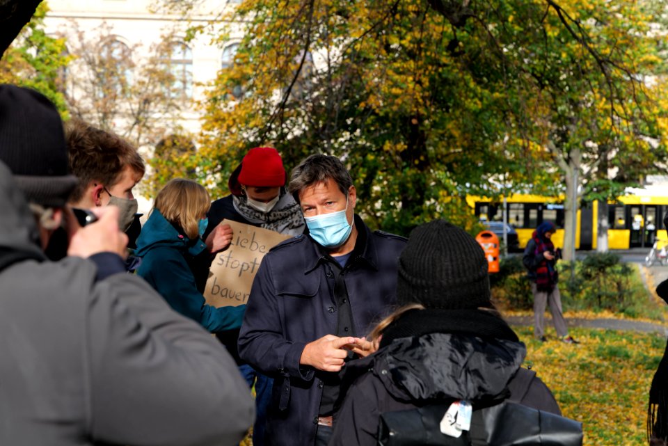 Dannenrod forest protest at green party headquarter Berlin discussion with Robert Habeck 2020-10-28 24