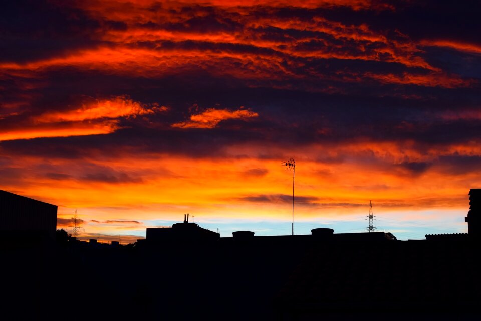 Dusk sky clouds